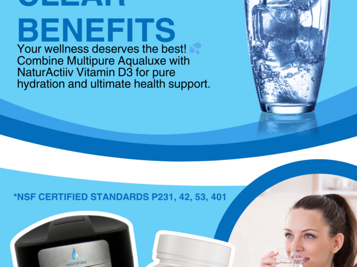 How Multipure Aqualuxe and NaturActiiv Vitamin D3 Work Together